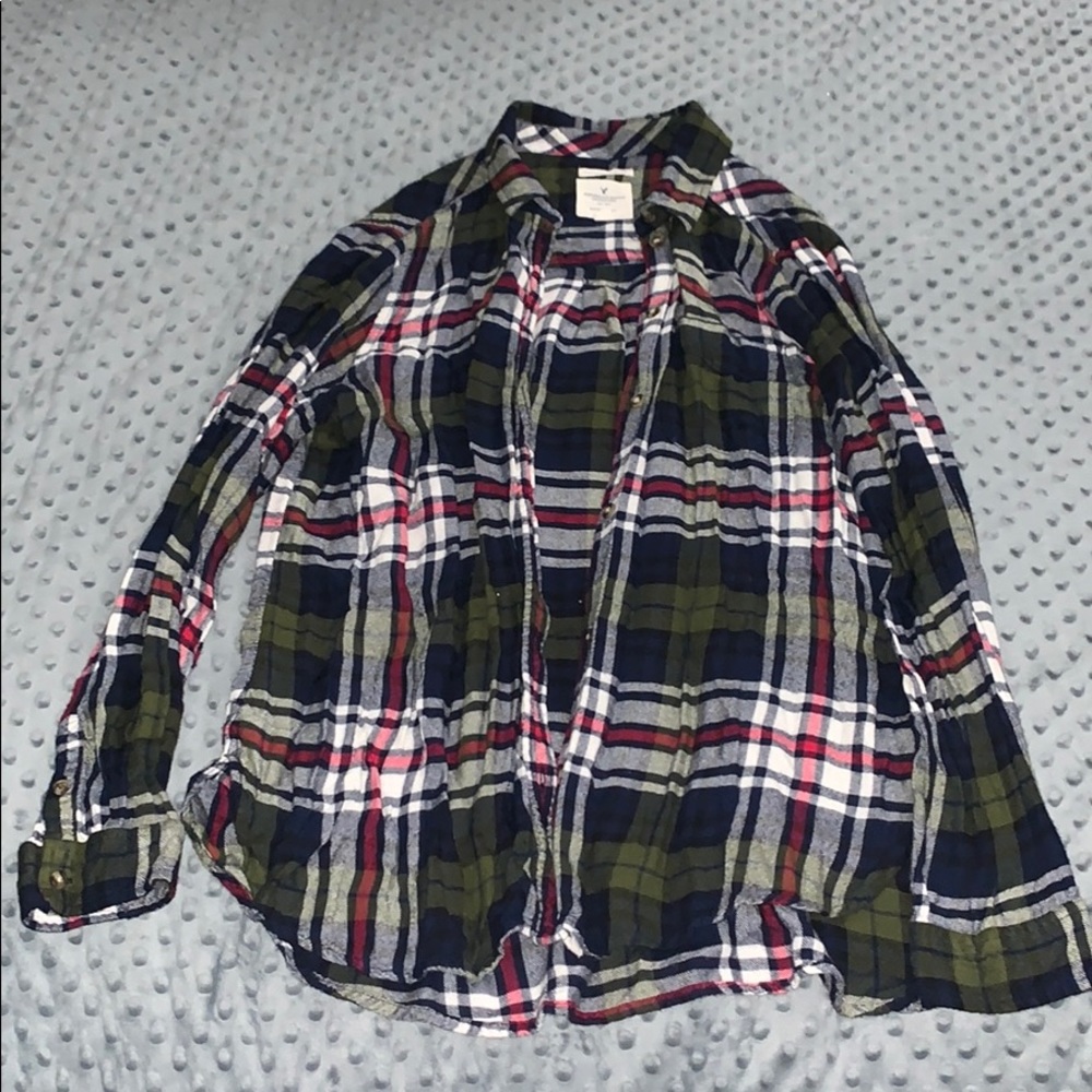 American Eagle Boyfriend Fit Soft Flannel 🤍